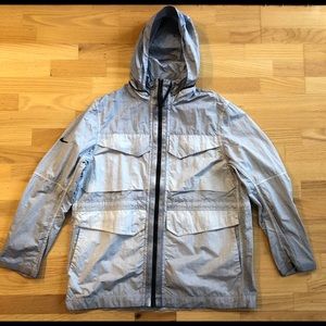 Nike TechPack Crinkle Jacket Silver New Size L